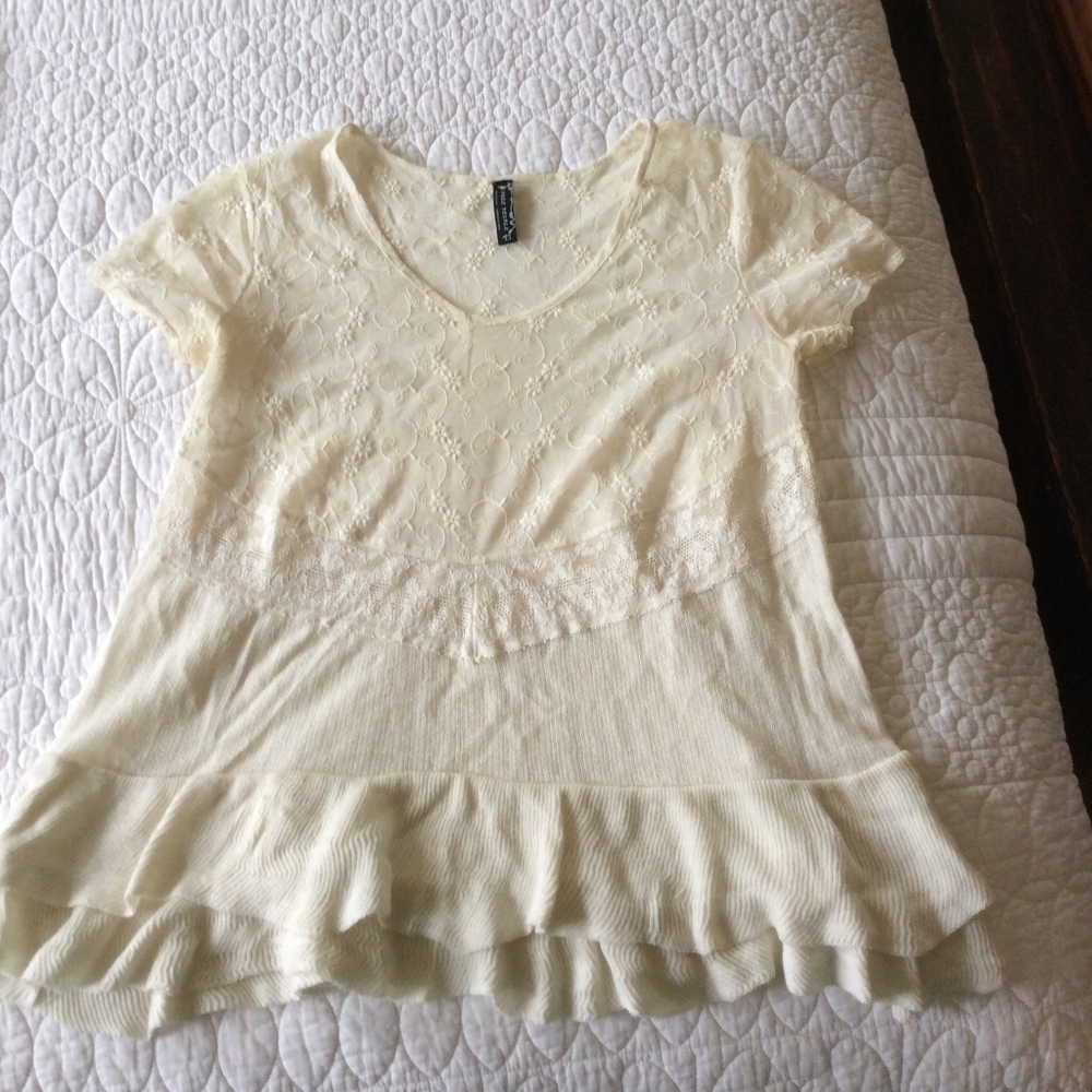 Free People Short-Sleeve Swing Top